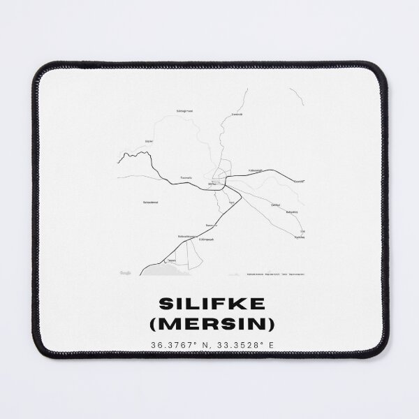Item preview, Minimalist Silifke Map – Black & White Coastal Town Poster designed and sold by RM-Journey.