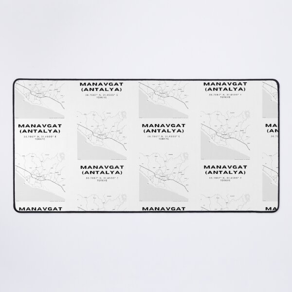 Item preview, Minimalist Manavgat Map – Mediterranean Town Black & White Print designed and sold by RM-Journey.