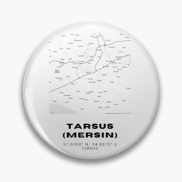 Item preview, Minimalist Tarsus Map – Historic City Black & White Print designed and sold by RM-Journey.