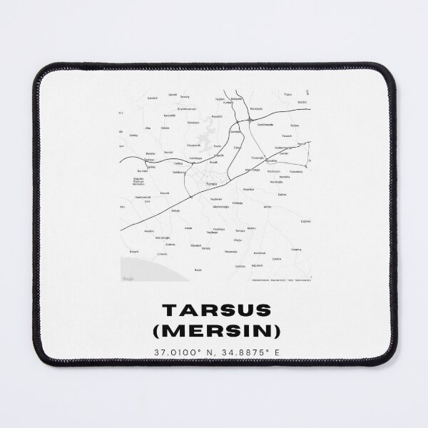 Item preview, Minimalist Tarsus Map – Historic City Black & White Print designed and sold by RM-Journey.