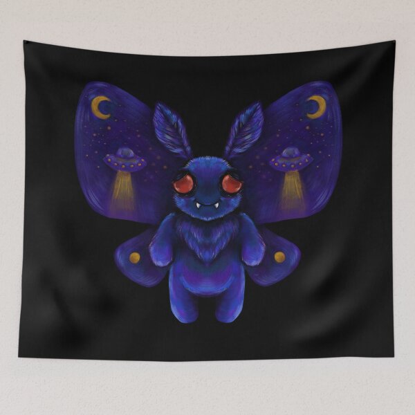 Item preview, UFO Mothman – Cryptid Digital Art designed and sold by Jamie Herself.