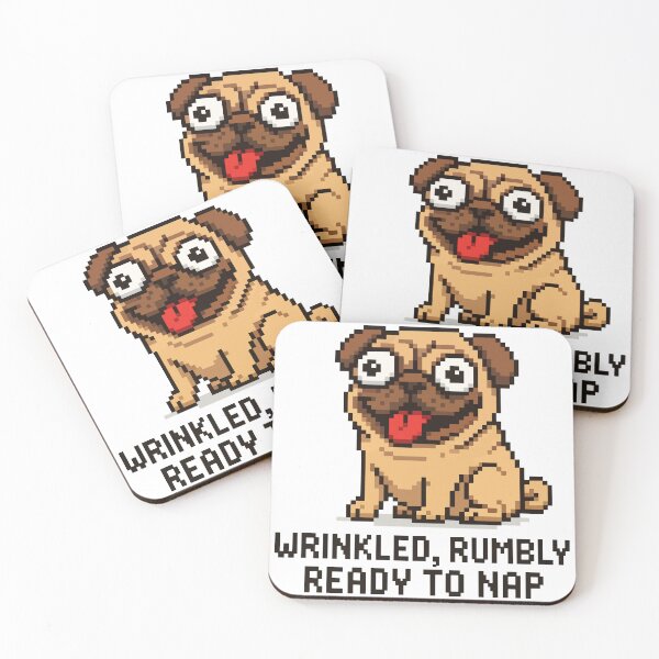 Item preview, Wrinkled, Rumbly, Ready to Nap – Pixel Pug Design designed and sold by NaturePixel.