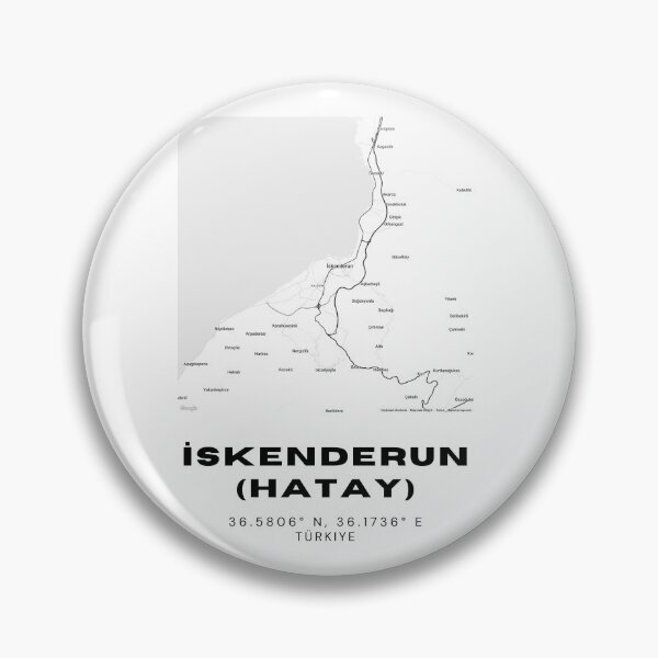 Item preview, Minimalist İskenderun Map – Black & White Mediterranean Port Poster designed and sold by RM-Journey.