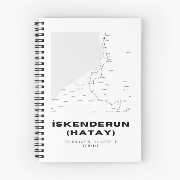 Item preview, Minimalist İskenderun Map – Black & White Mediterranean Port Poster designed and sold by RM-Journey.