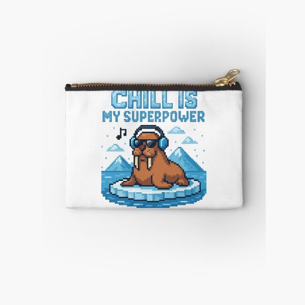 Item preview, Chill Is My Superpower – Cool Pixel Walrus on Ice designed and sold by NaturePixel.