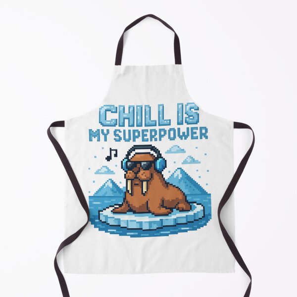 Item preview, Chill Is My Superpower – Cool Pixel Walrus on Ice designed and sold by NaturePixel.