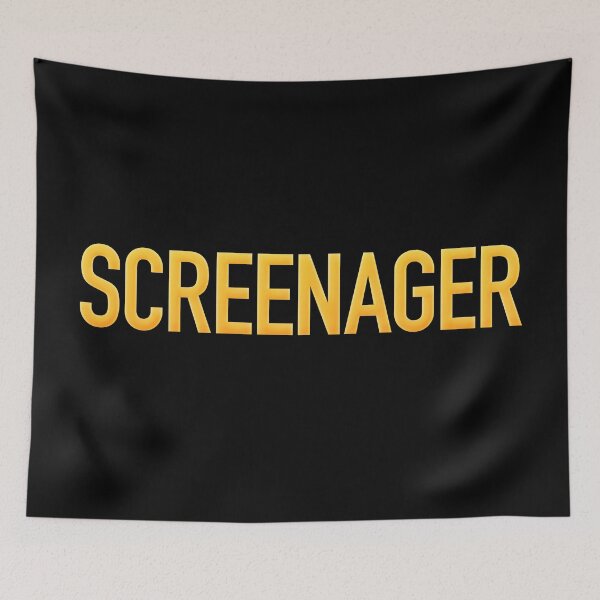 Item preview, Screenager Funny Quotes in Yellow Modern Minimal designed and sold by Memes N Lore .