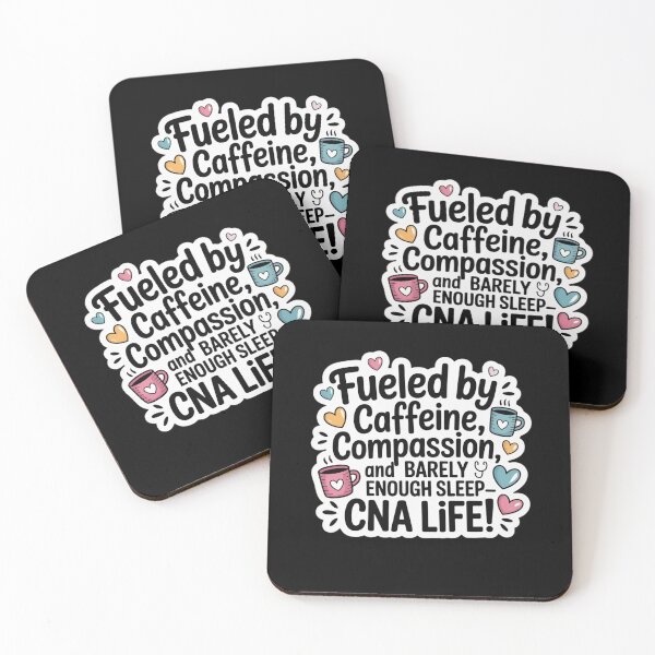 Item preview, CNA Life Fueled by Caffeine Compassion Funny Nurse Quote designed and sold by MagicSD Designs.