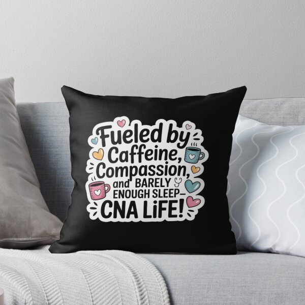 Item preview, CNA Life Fueled by Caffeine Compassion Funny Nurse Quote designed and sold by MagicSD Designs.
