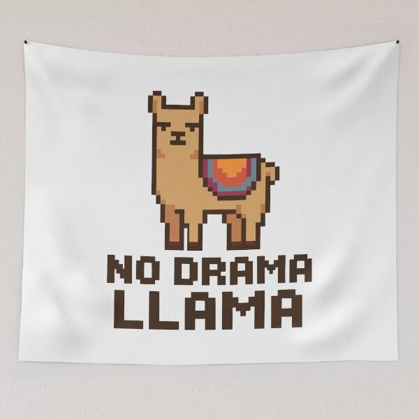 Item preview, No Drama Llama – Pixel Llama with Attitude designed and sold by NaturePixel.