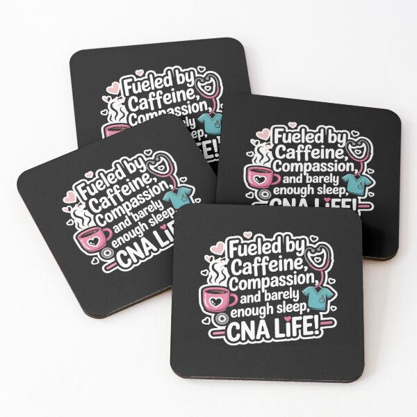 Item preview, CNA Life Fueled by Caffeine Compassion Funny Nurse Quote designed and sold by MagicSD Designs.