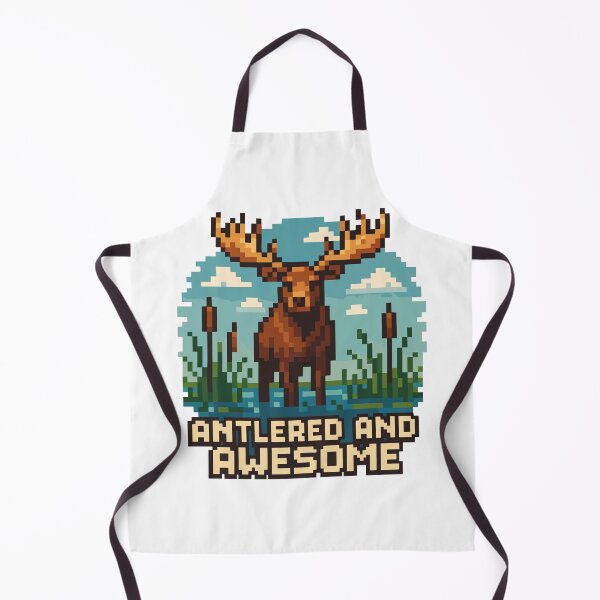 Item preview, Antlered and Awesome – Pixel Moose Marsh Scene designed and sold by NaturePixel.