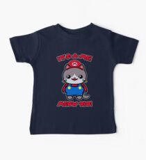 Cat Cute Funny Kawaii Mario Parody Baby Tee
