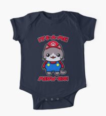 Cat Cute Funny Kawaii Mario Parody One Piece - Short Sleeve
