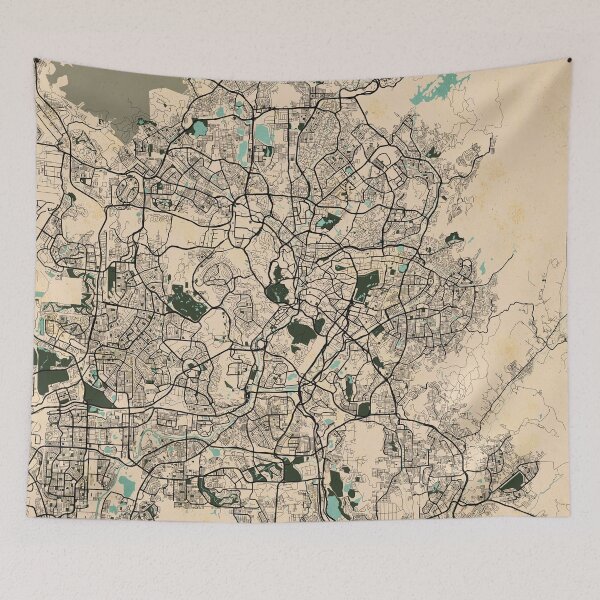 Item preview, Kuala Lumpur City Map of Malaysia - Vintage designed and sold by deMAP.