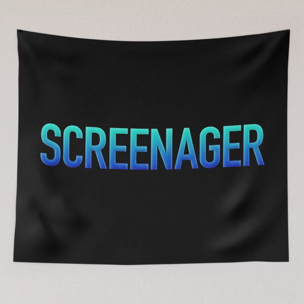 Item preview, Screenager Funny Quotes in Blue Modern Minimal designed and sold by Memes N Lore .
