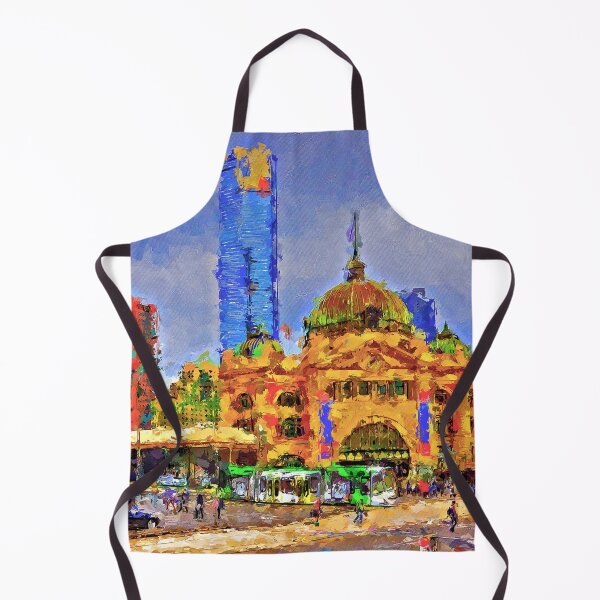 Item preview, Impressionist Painting of Flinders Street Station in 2014 - Melbourne, Victoria, Australia designed and sold by Steven Jodoin.