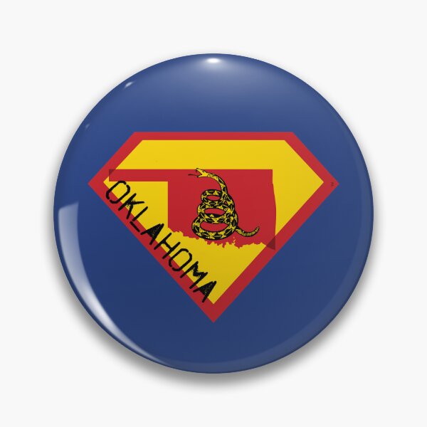 Item preview, OKLAHOMAN OKIE SOONER  SHIELD - Freedom Is The Superpower -  Gadsden Snake Flag - Dont Tread On Me SUPERHERO OKLAHOMA spellout design designed and sold by pelagio.