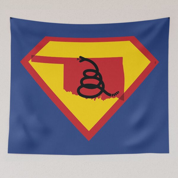 Item preview, OKLAHOMAN OKIE SOONER SHIELD - Freedom Is The Superpower - Modern Gadsden Snake Flag - Dont Tread On Me SUPERHERO OKLAHOMA  design designed and sold by pelagio.