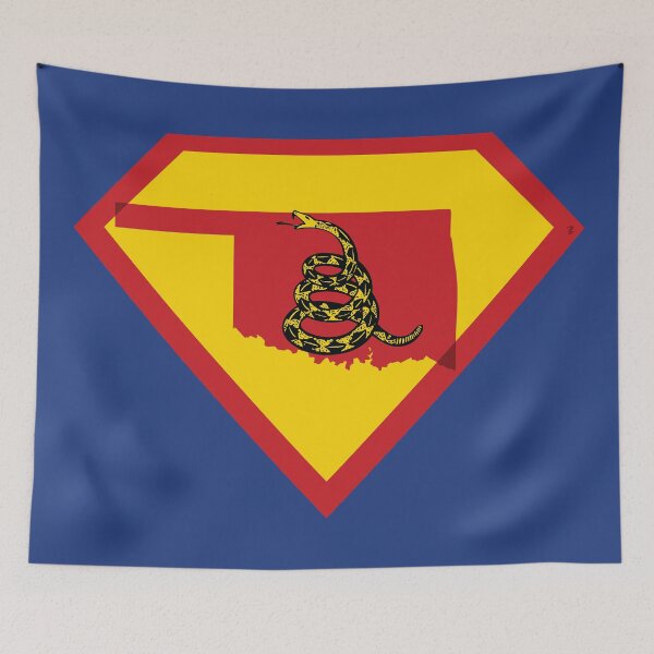 Item preview, OKLAHOMAN OKIE SOONER SHIELD - Freedom Is The Superpower -  Gadsden Snake Flag - Dont Tread On Me SUPERHERO OKLAHOMA  design designed and sold by pelagio.