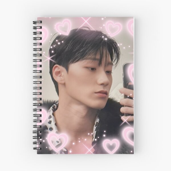 Item preview, Kpop Ateez San Selfie Pink Hearts Photo designed and sold by StarBunnyDesign.