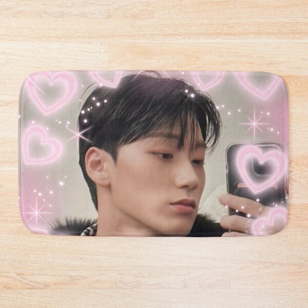 Item preview, Kpop Ateez San Selfie Pink Hearts Photo designed and sold by StarBunnyDesign.