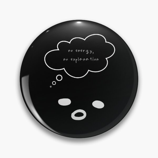 Item preview, No Energy, No Explanation – Minimal Mental Health Mood Art (Dark Ver.) designed and sold by mintmono-studio.
