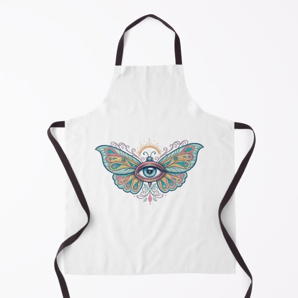 Item preview, Eye with insect wings, surreal psychedelic chalk tattoo illustration designed and sold by elkuni.