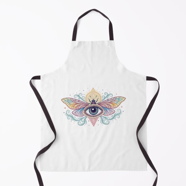 Item preview, Eye with insect wings, surreal psychedelic chalk tattoo illustration designed and sold by elkuni.