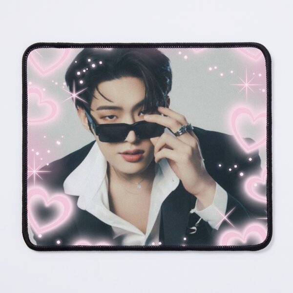 Item preview, Kpop Ateez Mingi Selfie Pink Hearts Photo designed and sold by StarBunnyDesign.