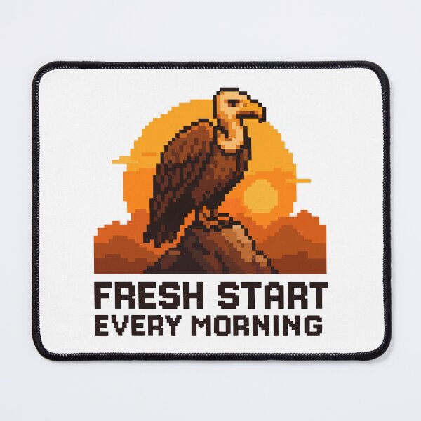Item preview, Fresh Start Every Morning – Pixel Vulture Sunrise Scene designed and sold by NaturePixel.