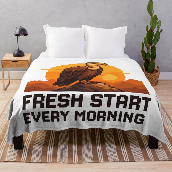 Item preview, Fresh Start Every Morning – Pixel Vulture Sunrise Scene designed and sold by NaturePixel.