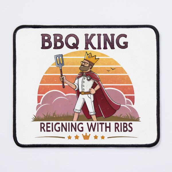 Item preview, retro bbq king reigning with ribs designed and sold by GogoGrove.