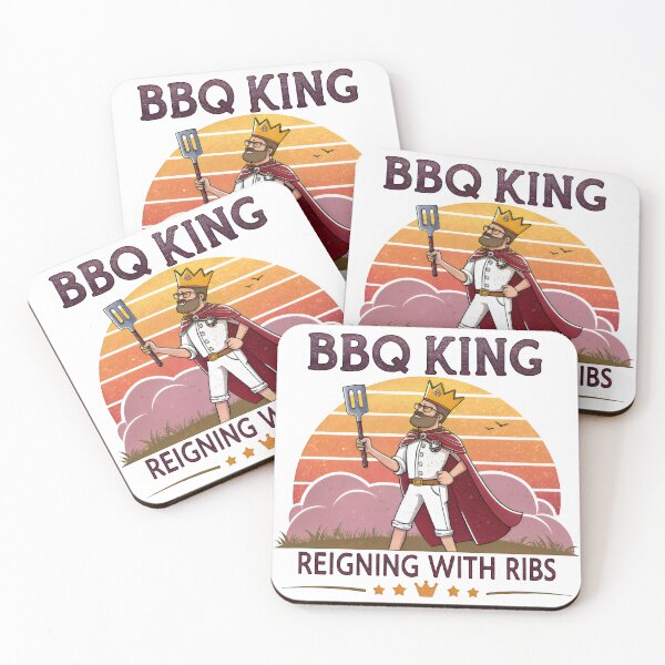 Item preview, retro bbq king reigning with ribs designed and sold by GogoGrove.