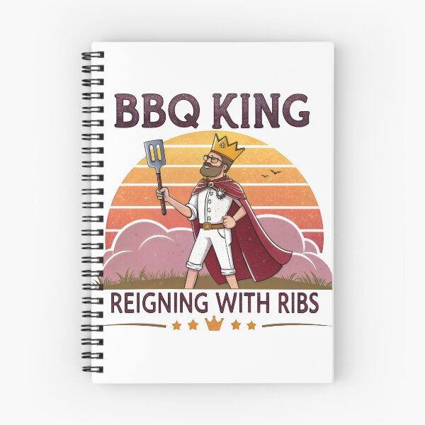 Item preview, retro bbq king reigning with ribs designed and sold by GogoGrove.