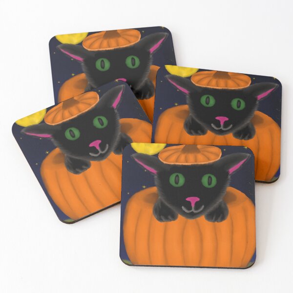 Item preview, pumpkin kitten designed and sold by MythicalInspirations.