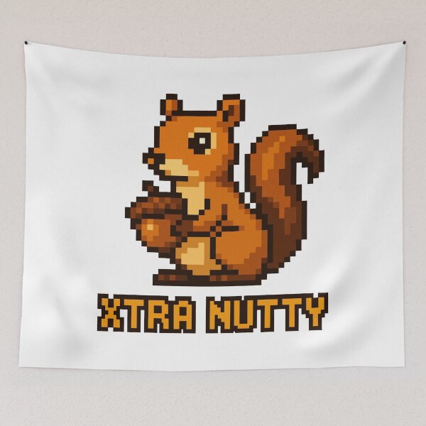 Item preview, Xtra Nutty – Xerus Pixel Squirrel Design designed and sold by NaturePixel.