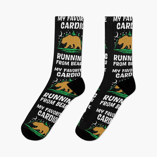 Artikelvorschau, Mein Lieblings-Cardio Laufen vor Bären Lustiges Wandern entworfen und verkauft von Dmetalx Art Apparel.