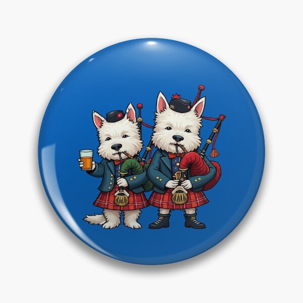 Item preview, Burns Night West Highland Terrier Bagpipers designed and sold by taiche.