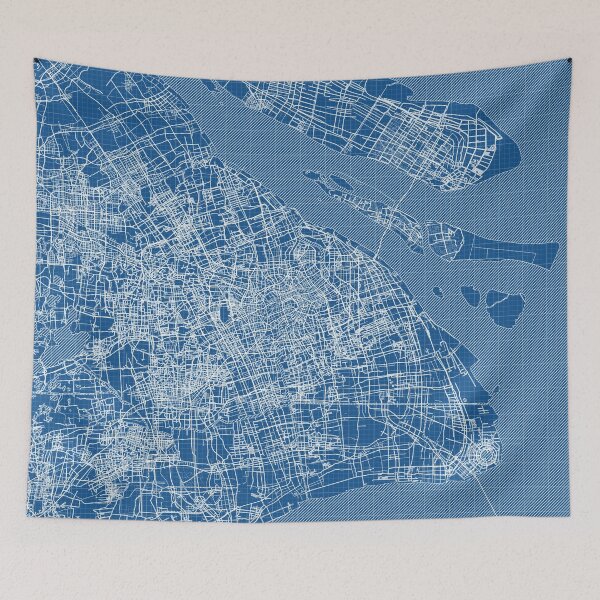 Item preview, Shanghai City Map of China - Blueprint designed and sold by deMAP.