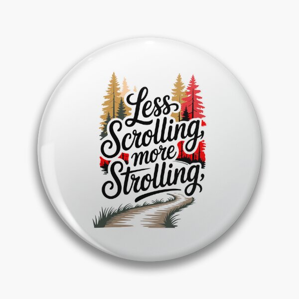 Item preview, Less traveling, more walking: autumn forest hand-lettering design designed and sold by Mahilis.