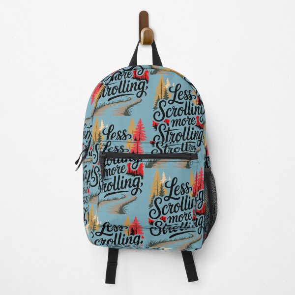 Item preview, Less traveling, more walking: autumn forest hand-lettering design designed and sold by Mahilis.
