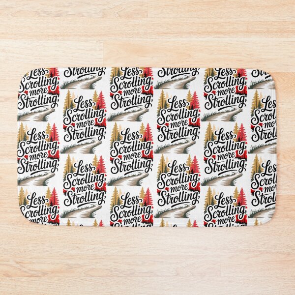 Item preview, Less traveling, more walking: autumn forest hand-lettering design designed and sold by Mahilis.