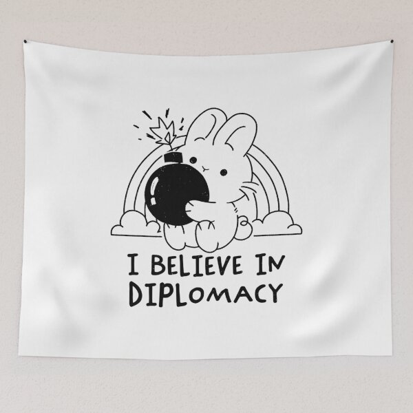 Item preview, I Believe in Diplomacy Bunny Light by Tobe Fonseca designed and sold by Tobe Fonseca®.
