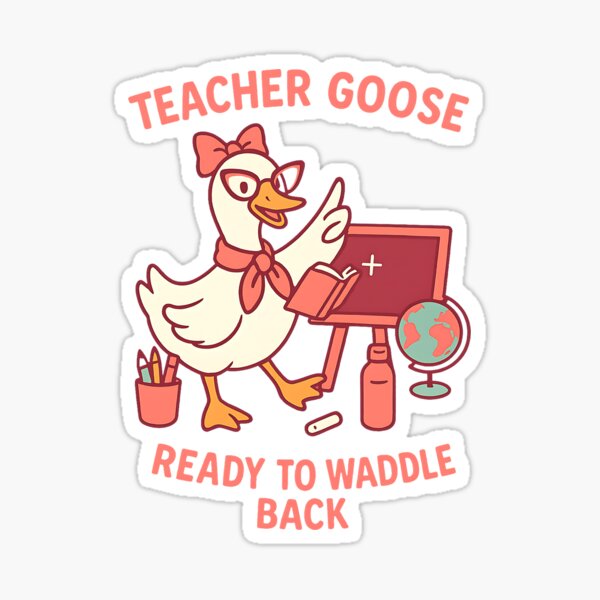 Item preview, Back To School Goose Teacher Fall Coquette Pumpkin designed and sold by TalalosART.
