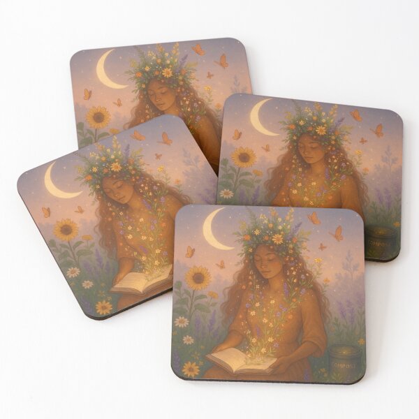 Item preview, She Read Until Her Soul Bloomed – Floral Growth & Magic Book Art designed and sold by MoonMommaMagic.