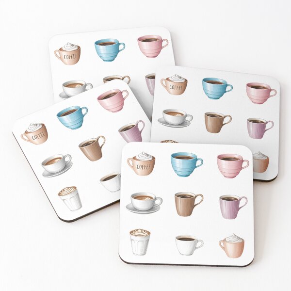 Item preview, Coffee mugs, cappuccino cups with cream, coffee to go stickers designed and sold by angel-cat-22.