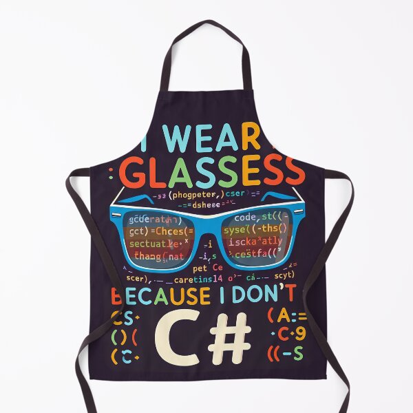 Item preview, I wear Glasses because I don't C#, typography designed and sold by maxmaj.
