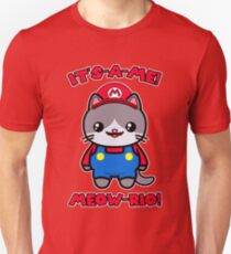 Kawaii Cat Cute Funny Mario Parody Unisex T-Shirt
