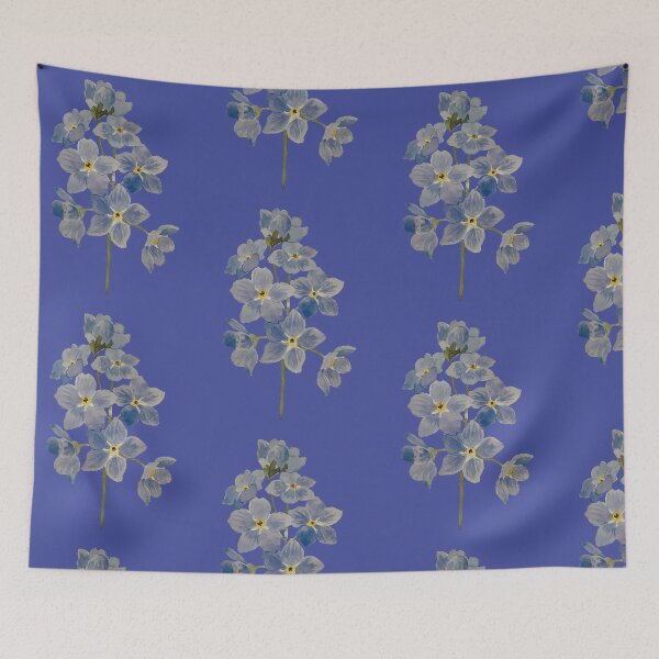 Item preview, baby blue flowers in watercolor  designed and sold by tnlisa.